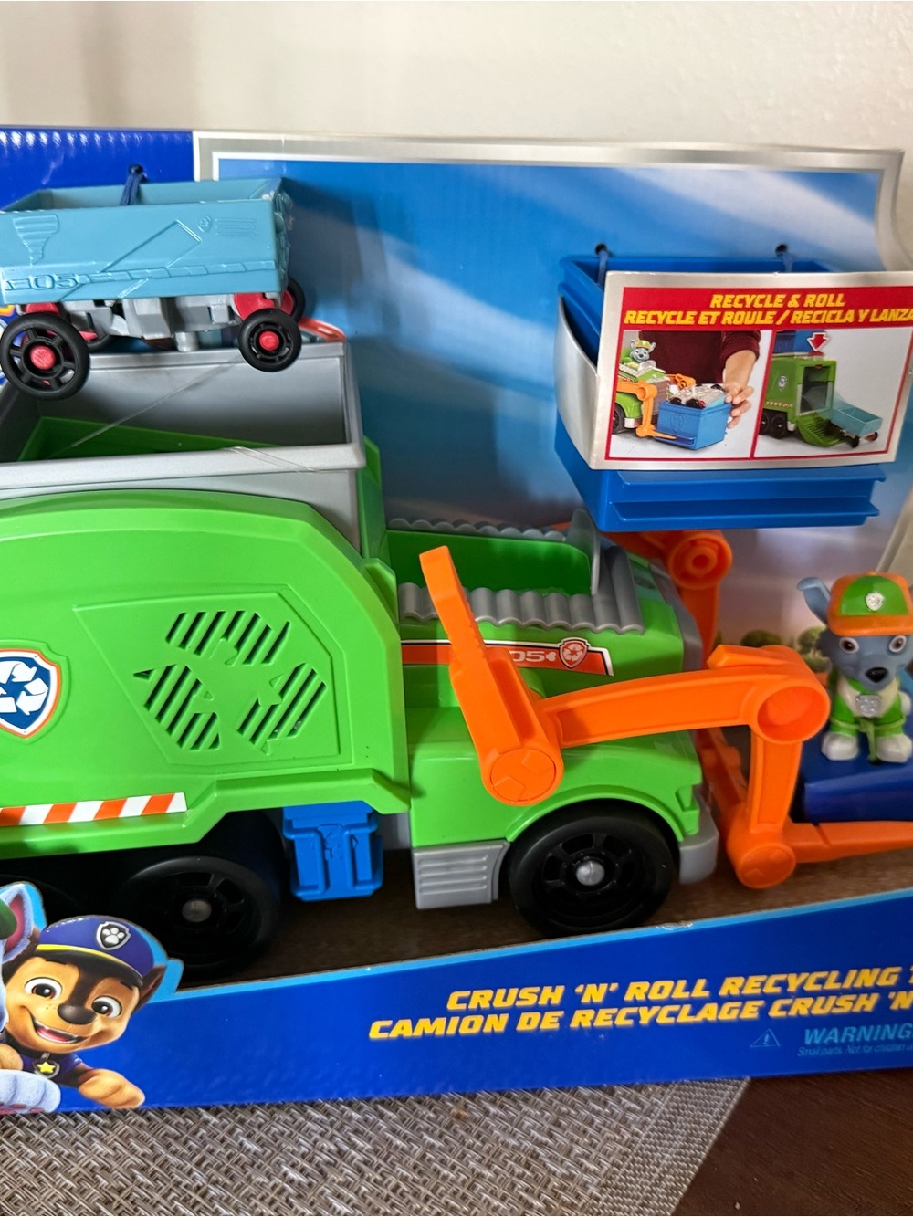 Paw Patrol Green and Orange Recycling Truck Playset